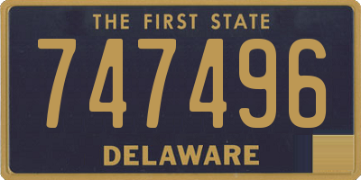 DE license plate 747496