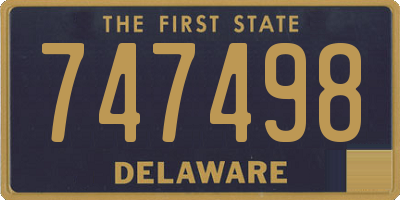 DE license plate 747498