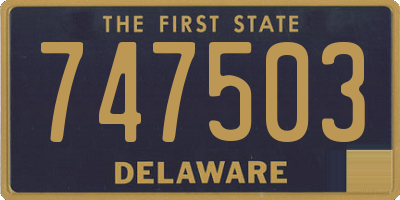 DE license plate 747503