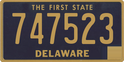 DE license plate 747523
