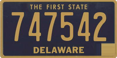 DE license plate 747542