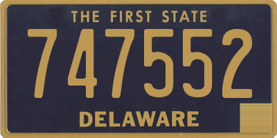 DE license plate 747552