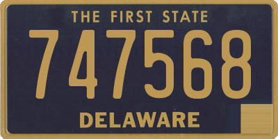 DE license plate 747568