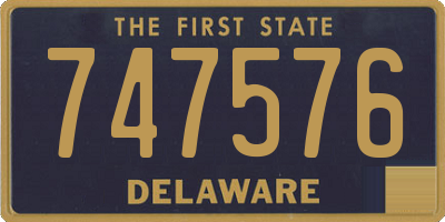 DE license plate 747576