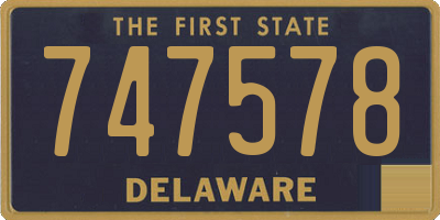 DE license plate 747578