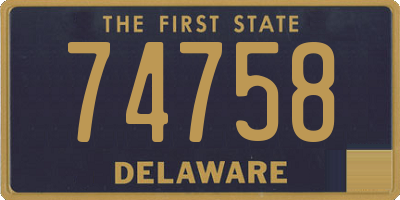 DE license plate 74758