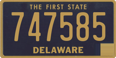 DE license plate 747585