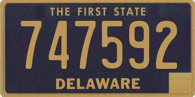 DE license plate 747592