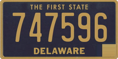 DE license plate 747596