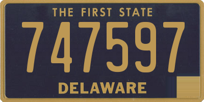 DE license plate 747597