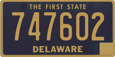 DE license plate 747602