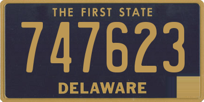 DE license plate 747623
