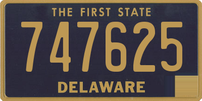 DE license plate 747625
