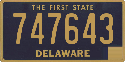 DE license plate 747643
