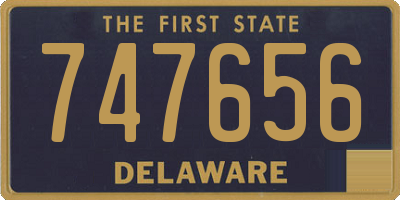 DE license plate 747656