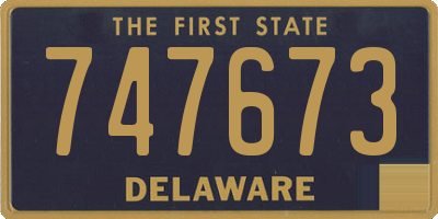 DE license plate 747673