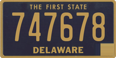 DE license plate 747678