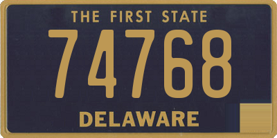 DE license plate 74768