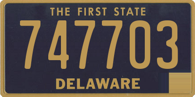 DE license plate 747703