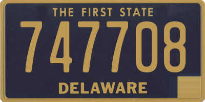 DE license plate 747708