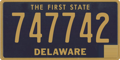 DE license plate 747742