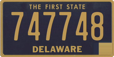DE license plate 747748