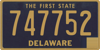 DE license plate 747752