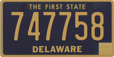 DE license plate 747758