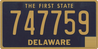 DE license plate 747759