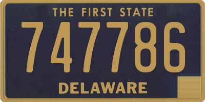 DE license plate 747786