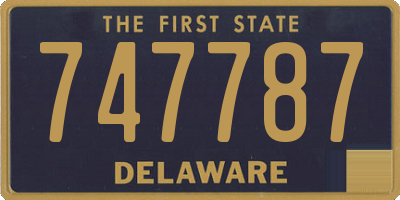 DE license plate 747787