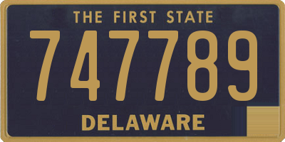 DE license plate 747789