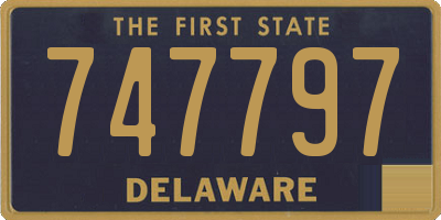 DE license plate 747797