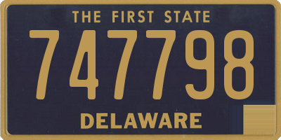 DE license plate 747798