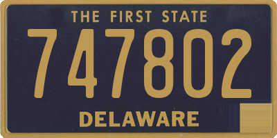 DE license plate 747802
