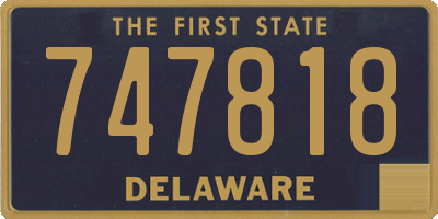 DE license plate 747818