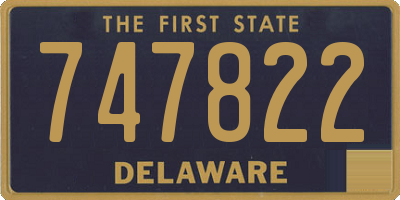 DE license plate 747822
