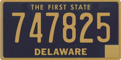 DE license plate 747825