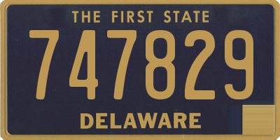 DE license plate 747829