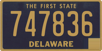 DE license plate 747836