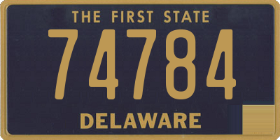 DE license plate 74784