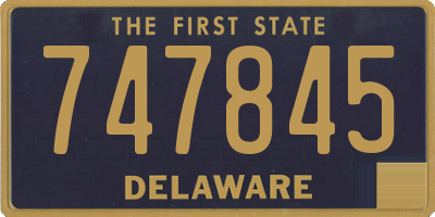 DE license plate 747845