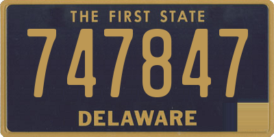 DE license plate 747847