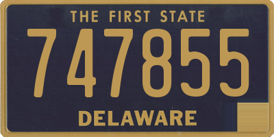 DE license plate 747855