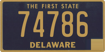 DE license plate 74786