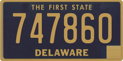 DE license plate 747860