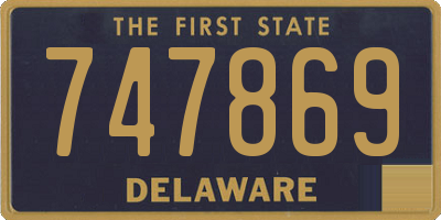 DE license plate 747869