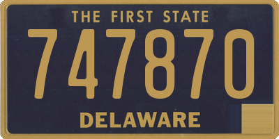 DE license plate 747870