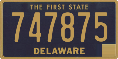 DE license plate 747875