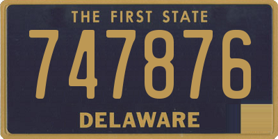 DE license plate 747876
